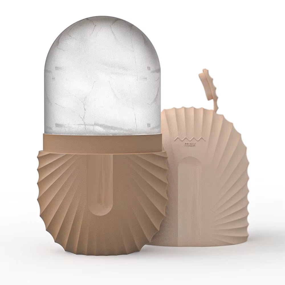 Ice Face Roller Facial Skincare Ice Roller Set, Stainless Steel Facial Roller Gua Sha Face Tool Face Massage Roller Mold Cube